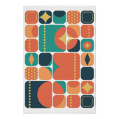 Poster Abstrait de milieu de siècle atomique Charbon, Sar (Devant)