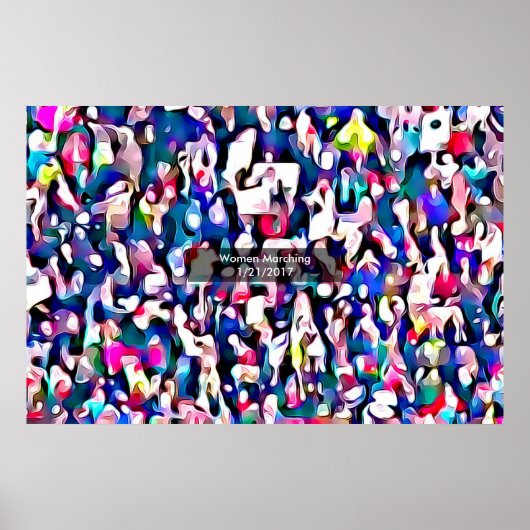 Poster Abstrait de Photo lors de la manifestation pour le (Devant)