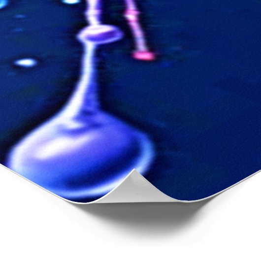 Poster Abstrait de projection de peinture dynamique (Coin)