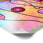 Poster Abstrait de visage Cubisme peinture (Coin)