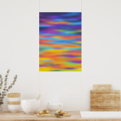 Poster Abstrait Desert Sunset Sky Artwork (Cuisine)
