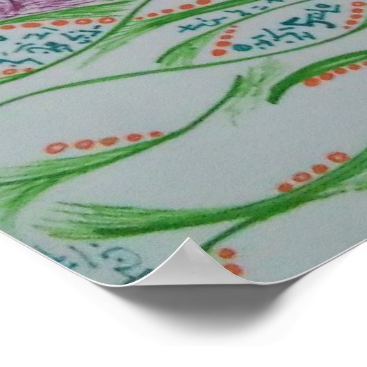 Poster Abstrait Doodle (Coin)