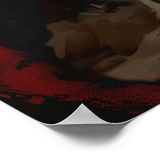 Poster Abstrait Dragon Crâne Witchy AI Art Matte Valeur (Coin)
