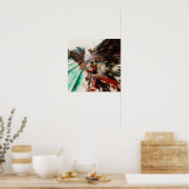 Poster Abstrait Dragon Crâne Witchy AI Art Matte Valeur (Cuisine)