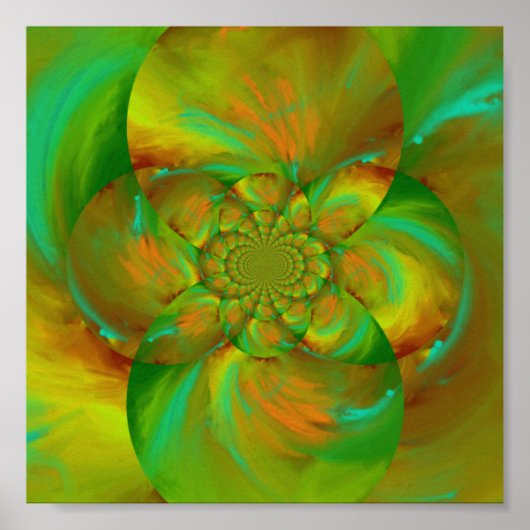 Poster Abstrait Dreamo trippy art moderne (Devant)