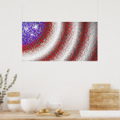 Poster Abstrait du drapeau américain (Cuisine)