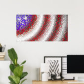 Poster Abstrait du drapeau américain (Bureau à domicile)