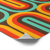 Poster Abstrait du milieu du siècle rétro (Coin)