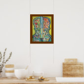 Poster Abstrait du violoncelle de ValAries (Cuisine)