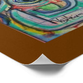 Poster Abstrait du violoncelle de ValAries (Coin)