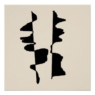 Poster "Abstrait Dual Face"