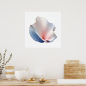 Poster Abstrait en coquille rose, bleue et blanche (Cuisine)