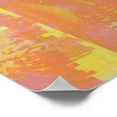 Poster Abstrait en orange et jaune (Coin)