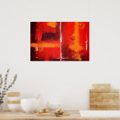 Poster Abstrait en rouge (Cuisine)