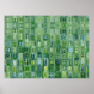Poster Abstrait en verre vert