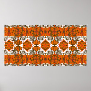 Poster Abstrait Ethnique vintage Motif sans couture. tend