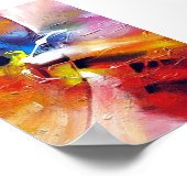 Poster Abstrait Expressionnisme Style Art Peinture coloré (Coin)