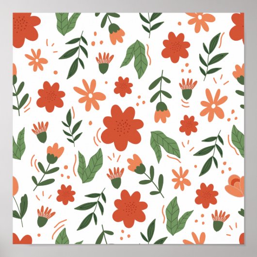 Poster Abstrait Floral (Devant)