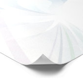 Poster Abstrait Floral Arrière - plan Bleu Et Blanc (Coin)