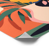 Poster Abstrait Floral Delights Blossoms in Motion (Coin)