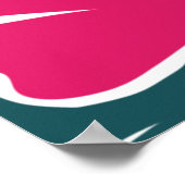 Poster Abstrait floral éclatant et audacieux (Coin)