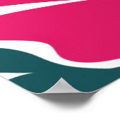 Poster Abstrait floral éclatant et audacieux (Coin)