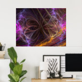 Poster abstrait fractal (Bureau à domicile)