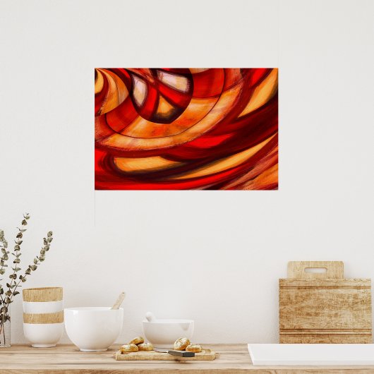 Poster Abstrait Fractal Circles Imprimer (Cuisine)