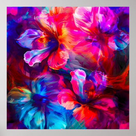 Poster Abstrait Garden Bloom (Devant)