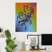 Poster abstrait Gecko (Bureau à domicile)