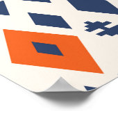 Poster Abstrait géométrique aztèque, motif transparent. (Coin)