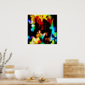 Poster Abstrait géométrique brillant (Cuisine)