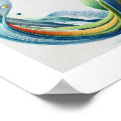 Poster Abstrait géométrique Psychédélique couleur de mur  (Coin)