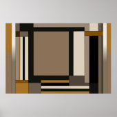 Poster Abstrait Géométrique Tons Terreux Modernes (Devant)