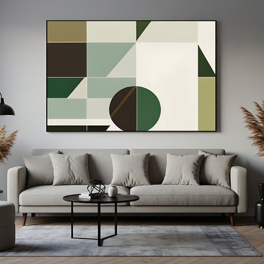 Poster Abstrait Géométrique Tons Terreux Modernes