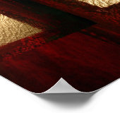 Poster Abstrait Gold Carrés (Coin)