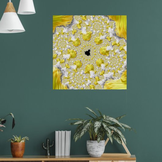 Poster Abstrait Gold Fractal (Salon 1)