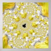 Poster Abstrait Gold Fractal (Devant)