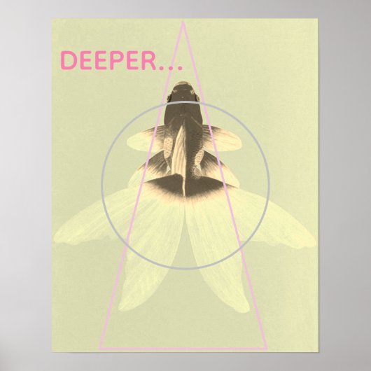 Poster Abstrait Gold Poisson Wallart (Devant)