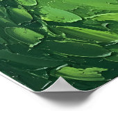 Poster Abstrait Golf Vert Texturé Impasto Peinture (Coin)