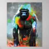 Poster Abstrait Gorilla (Devant)