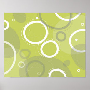 Poster Abstrait Green Martini