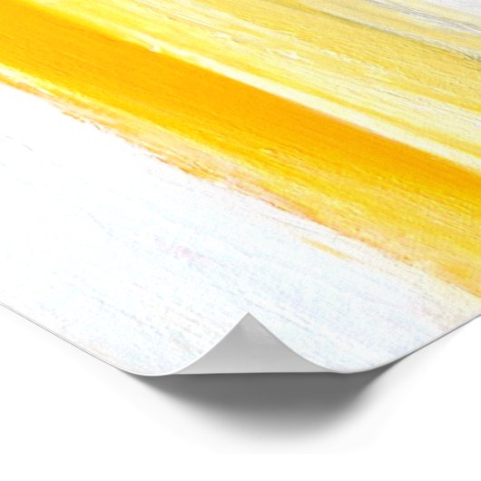 Poster Abstrait gris et jaune (Coin)