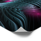 Poster Abstrait Imaginaire coloré fractal (Coin)