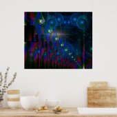 Poster Abstrait Imaginaire de la porte Sci-Fi (Cuisine)