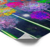 Poster Abstrait impressioniste champ de fleurs toile pri (Coin)