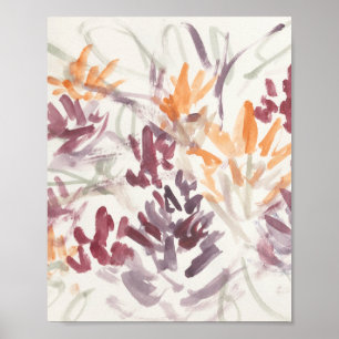 Poster Abstrait Jardin de fleurs Peinture Expressionnisme