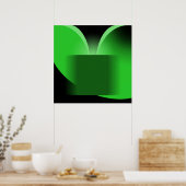 Poster Abstrait Luxe Vert avec Noir AP0004 (Cuisine)