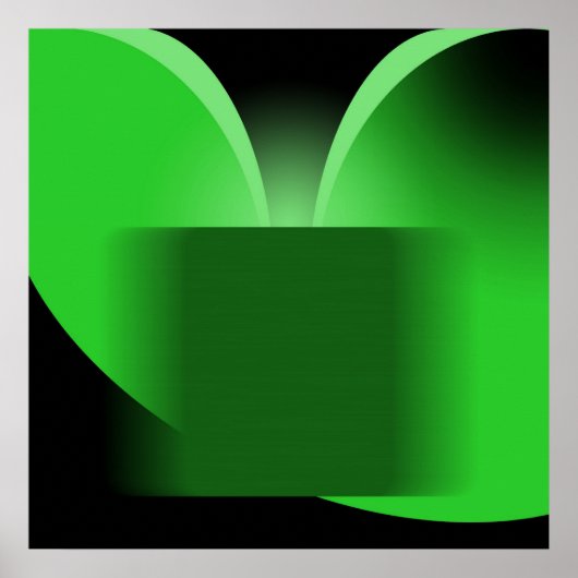 Poster Abstrait Luxe Vert avec Noir AP0004 (Devant)