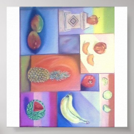 Poster Abstrait - Mélange de fruits d'été (Devant)